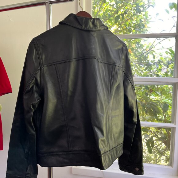 VINTAGE 90S LEATHER JACKET - Picture 2 of 6